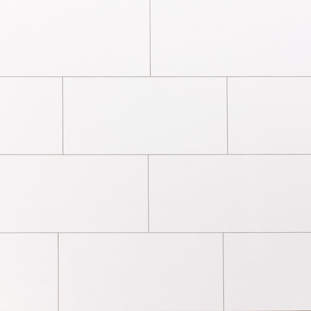 Kronotex Glamour 8mm High Gloss Tile  White  4V by Falquon 